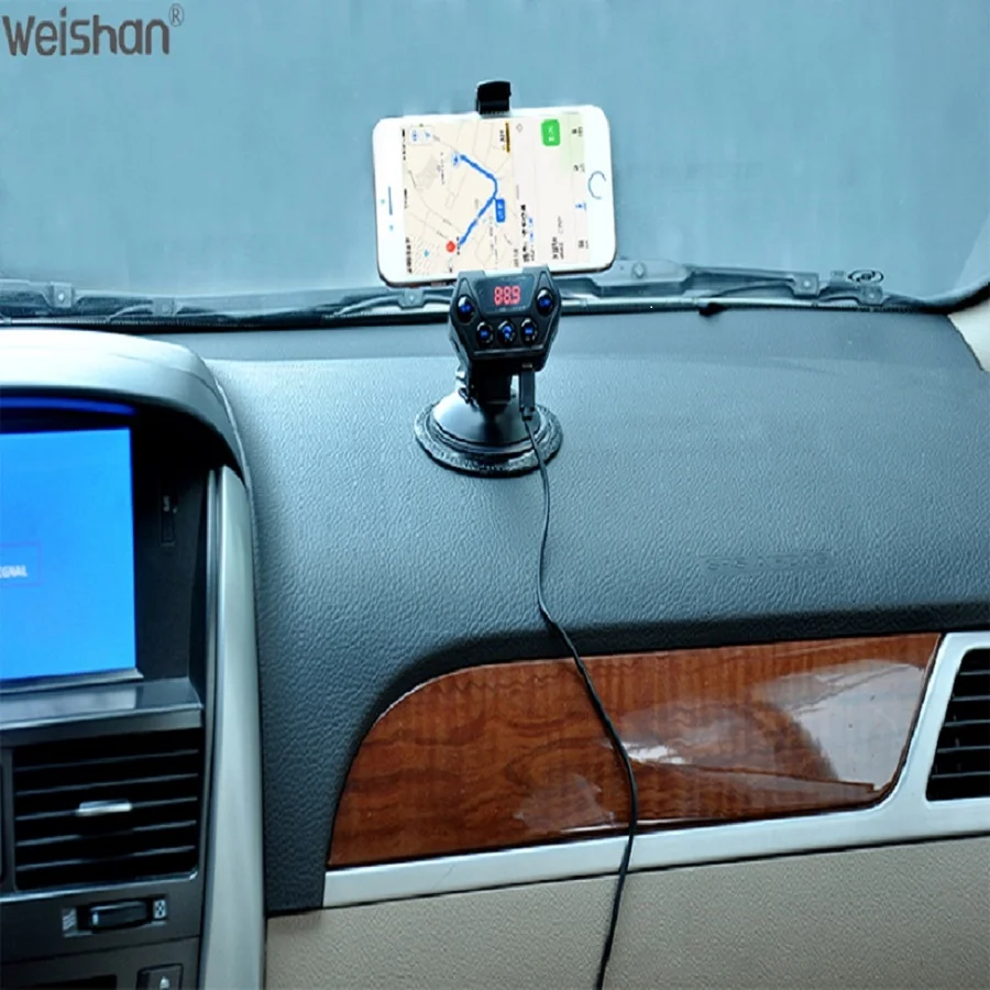 Weishan беспроводной Bluetooth FM передатчик модулятор Автомобильный Радио адаптер MP3