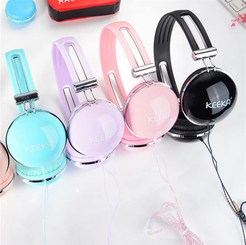 Luxury Beautiful Headband Stereo Headphones w/ Microphone Portable