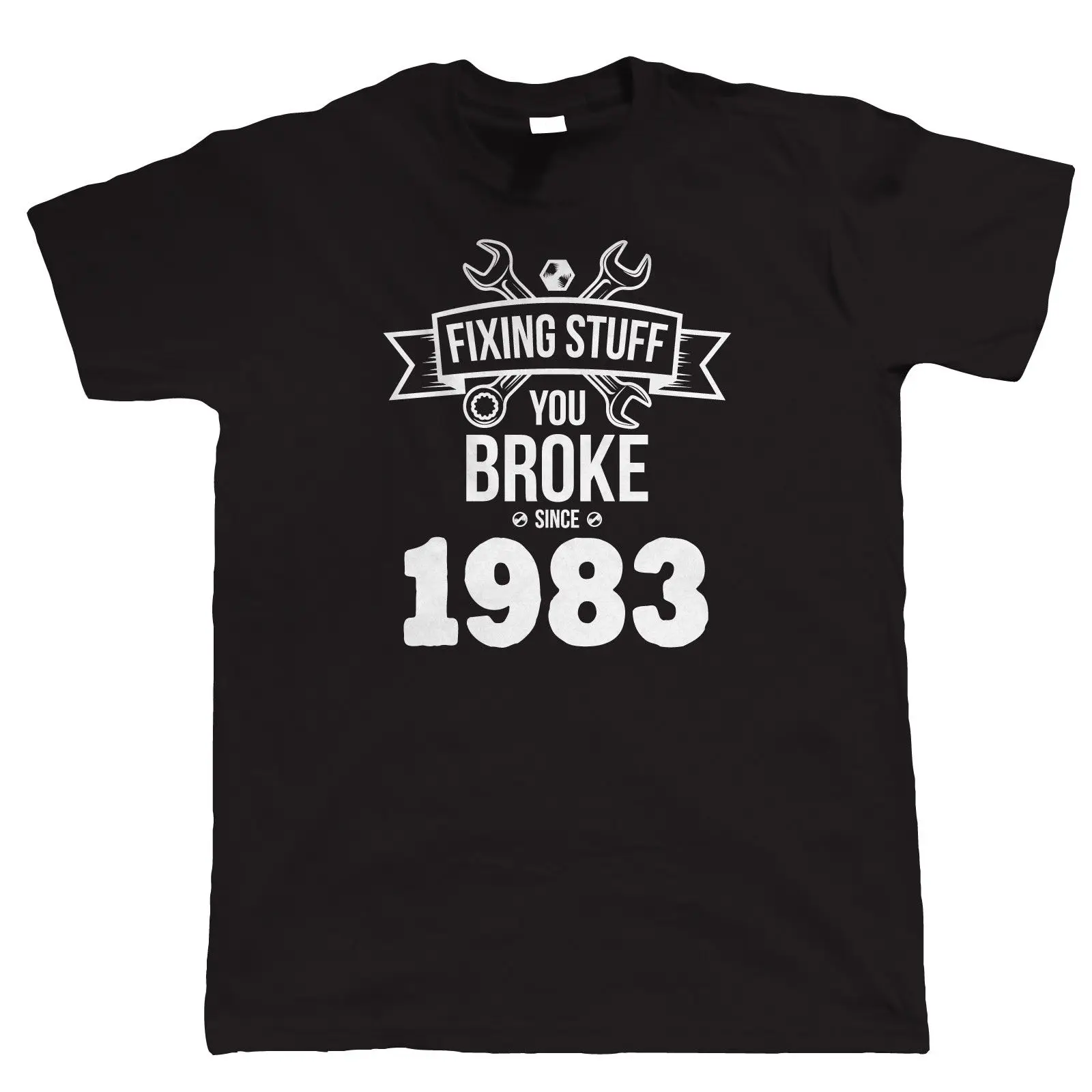 Фиксирующая вещь с 1983 года Футболка-подарок для папы DIY механик сантехник