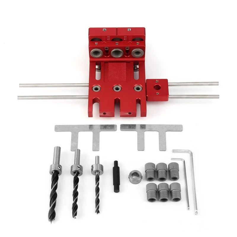 Holes Locator Hole Puncher Drill Guide Set Woodworking Doweling Jig Holes Locator Hole Puncher Drill Guide Set Woodworking Doweling Jig