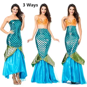 

3 Wearing Ways Mermaid Costumes Role Playing Halloween Costumes Nightclubs Stage Mermaids Masquerade Clothings L1891017
