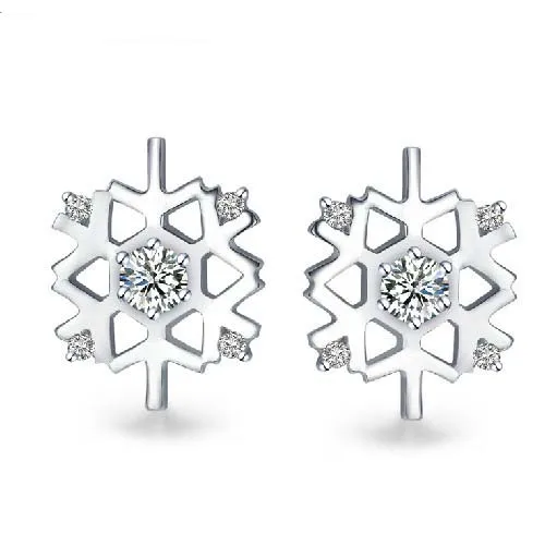 

Silver 925 snowflake earring/silver 925 jewelry/ christmas gift/ 2014 new designs
