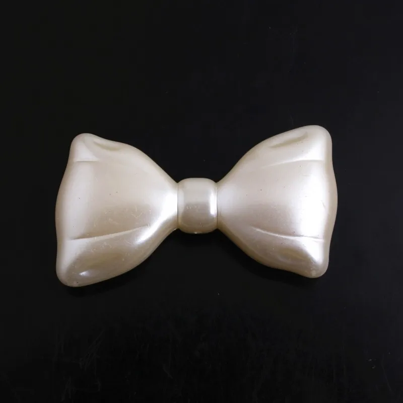 OYKZA Jewelry 55x31mm 45pcs Ivory Color Acrylic Imitation Pearl Bow Beads for Chunky Baby Girls Necklace Making | Украшения и