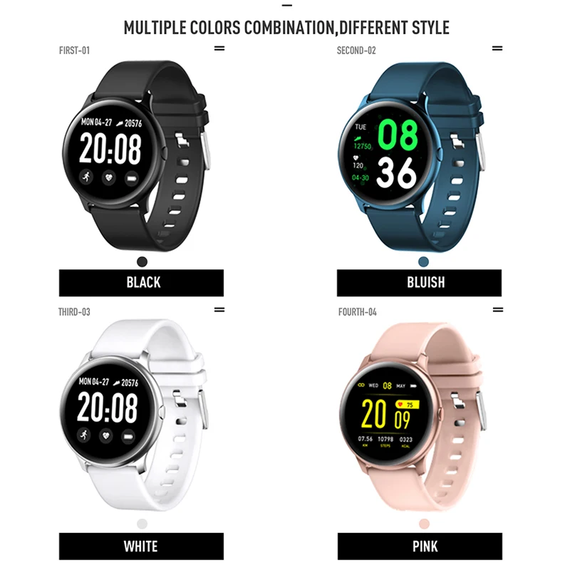  LYKRY KW19 Smart watch Women Heart rate monitor Multi-Languages IP67 Waterproof Men Sport Watch Fit - 4000019502182