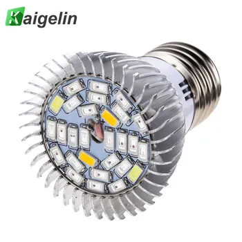 

Kaigelin E27 28W AC 85-265V LED Grow Light Buld 28 LED Chip Full Spectrum Grow Lamp For Flowers Green House Hydroponic Grow Tent