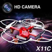 Free Shipping Hot Sell China Wholesale RC Quadcopter Outdoor UFO drone Toys X11C 2.4G 4CH 6 Axis Gyro Frame Dron camera