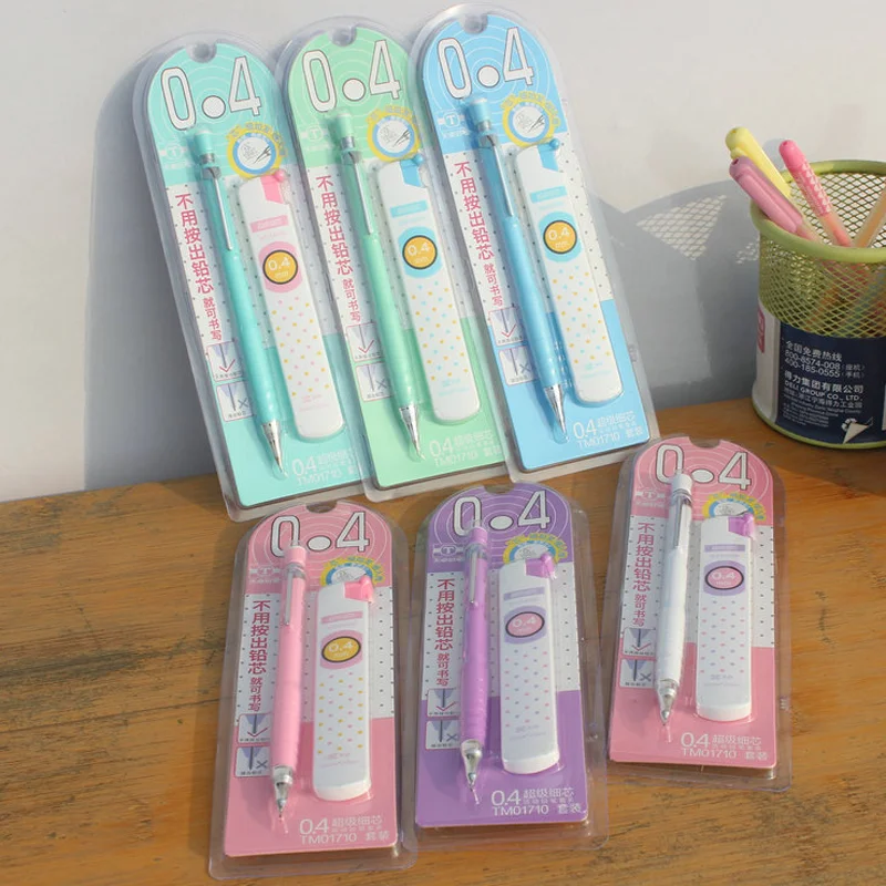 

1 Set Kawaii 0.4mm Mechanical Pencil Lead Pupils Set for Children Activities Cartridge Stationery Automatic Pencils Refills Set