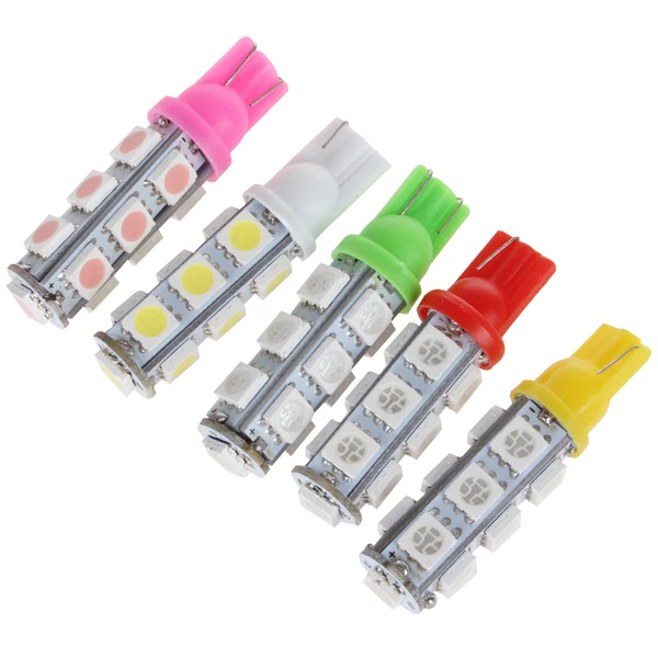 T10 5050 2.5W 12V 13 LED Bulb 5 Color Light Bulb + LED Car Interior