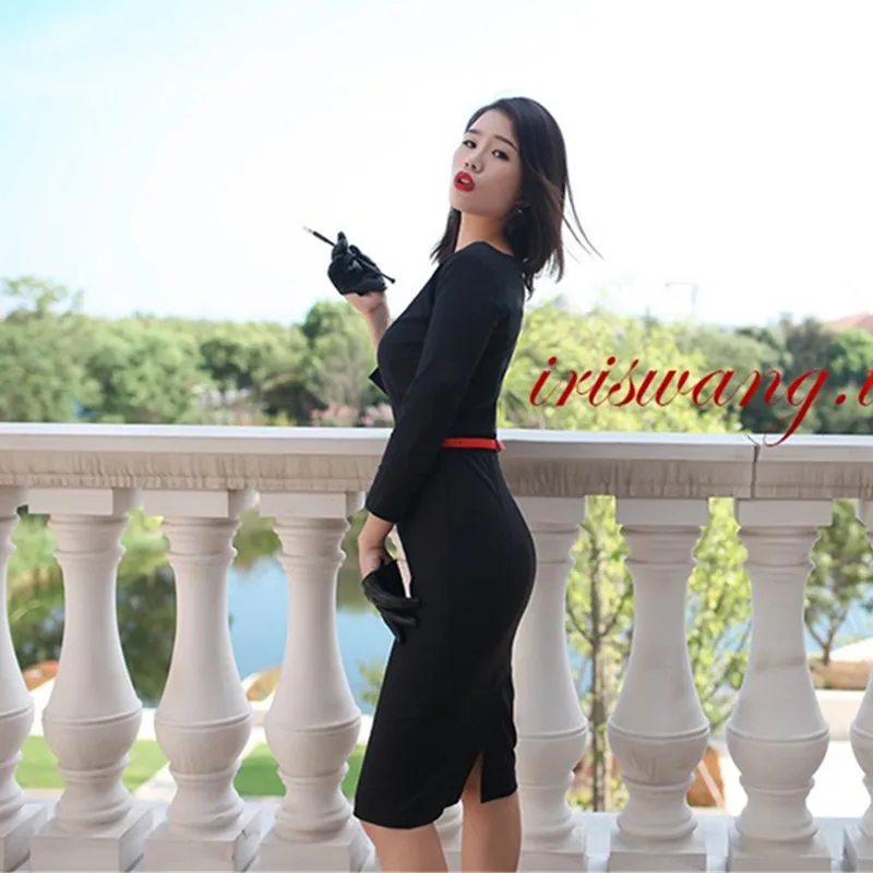 30- women vintage 50s Audrey Hepburn style boat neck wiggle pencil dresses  little black dress plus size vestido elegant jurken - AliExpress