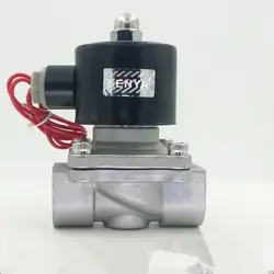 1/4 "3/8" 1/2 "3/4" 1 "AC220V DC12V 24 В в нержавеющая сталь 304 Электрический электромагнитный клапан пневматический для воды масла воздуха газа