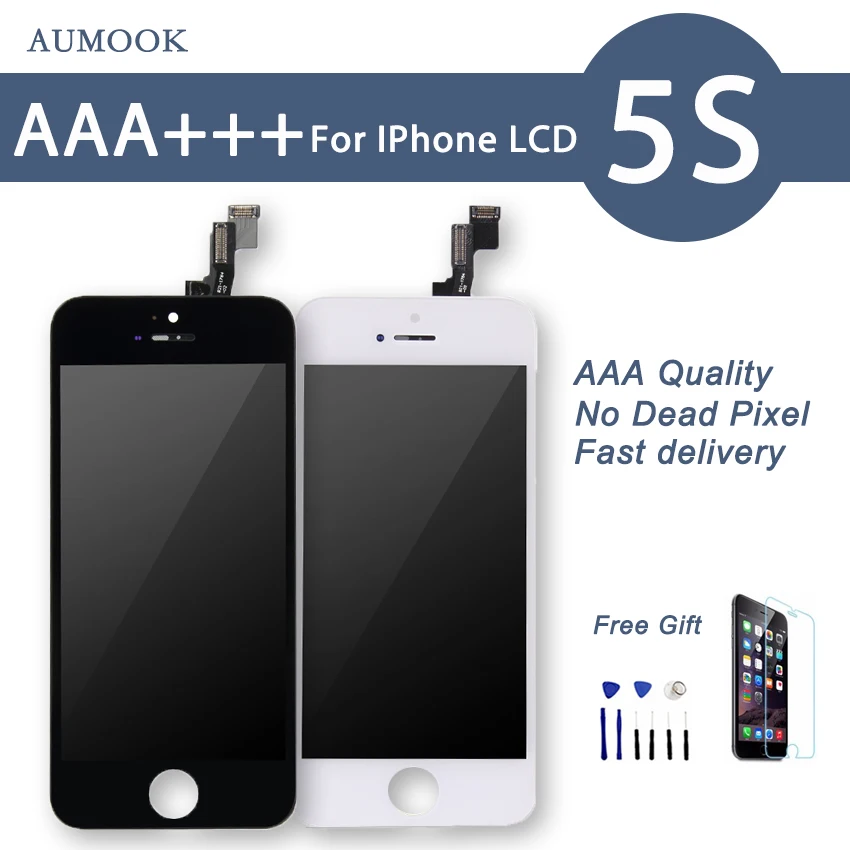AAA качественный экран для белого и черного iPhone 5S ЖК-дисплей замена дигитайзера