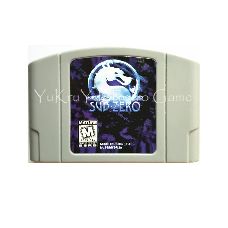 

Mortal Kombat Mythologies Sub-Zero Video Game Accessories Memory Cartridge Card for 64 Bit Console US NTSC Version N10