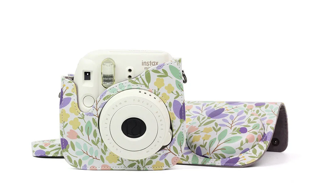 Для Fujifilm Instax Mini 8 8+ 9 Аксессуары для камеры цветы, полиуретан, кожа мгновенная камера сумка на плечо защитный чехол сумка