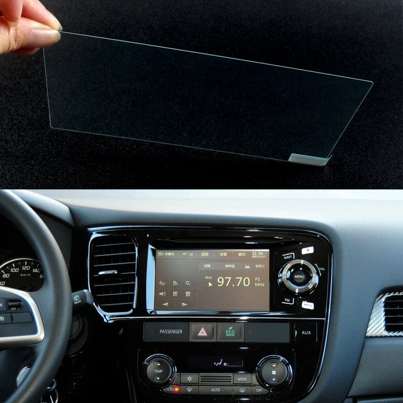 

Car GPS Navigation Screen Tempered Steel Protective Film for Mitsubishi Outlander 2013 2014 2016 Control of LCD Screen Sticker
