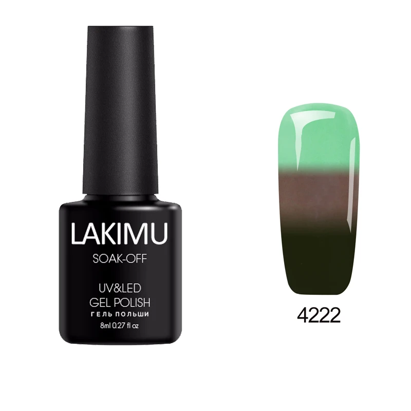 LAKIMU Nails Art УФ Гель-лак изменение температуры Цветной Гель-лак для ногтей длительное Замачивание Хамелеон термо гель лак - Цвет: 4222