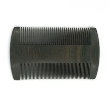 FH-20016 логотип пустой зеленый сандаловое дерево гребень борода гребень обоюдоострый тонкой гребень 10 см Длина