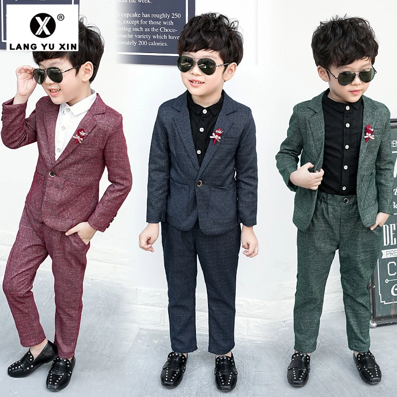 

2 Piece Coats and Pants Suit Boys Suits for Wedding Holiday Formal Kids Dresswear Fashion Boy Suits baby Boy Clothes