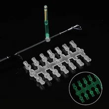 2 шт. рыболовные светящаяся палочка зажим используемый на удочку Фидер клип на удилища Флуоресцентный светильник палочки светильник ночного поплавок зажим Хол