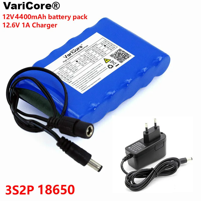 

12 v 4.4 Ah 4400mAh 18650 Rechargeable batteries 12V Li-Ion Battery pack Protection Board CCTV Monitor battery +12.6V Charger