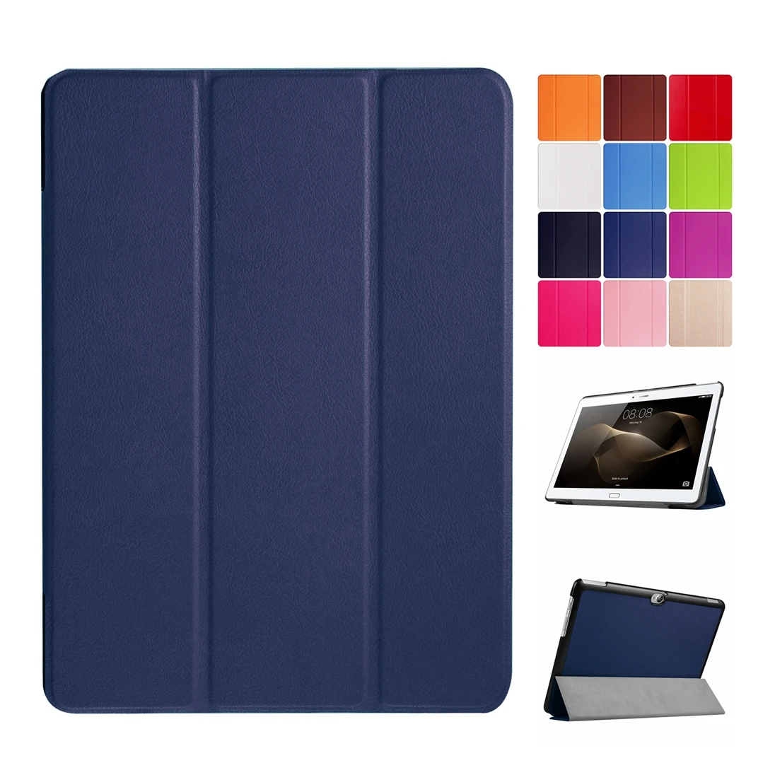 

for Huawei MediaPad M2 10.0 Case Slim Flip Cover for Huawei Tablet M2 10.1 inch 3 Fold Stand Leather Capa Funda Auto Sleep