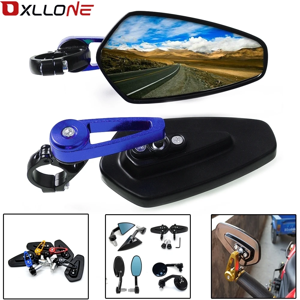 

Universal 7/8"" 22mm handle bar motorcycle bar end mirror Motorcycle Mirror for Kawasaki z250 z1000 z900 er6n er6f YAMAHA KTM