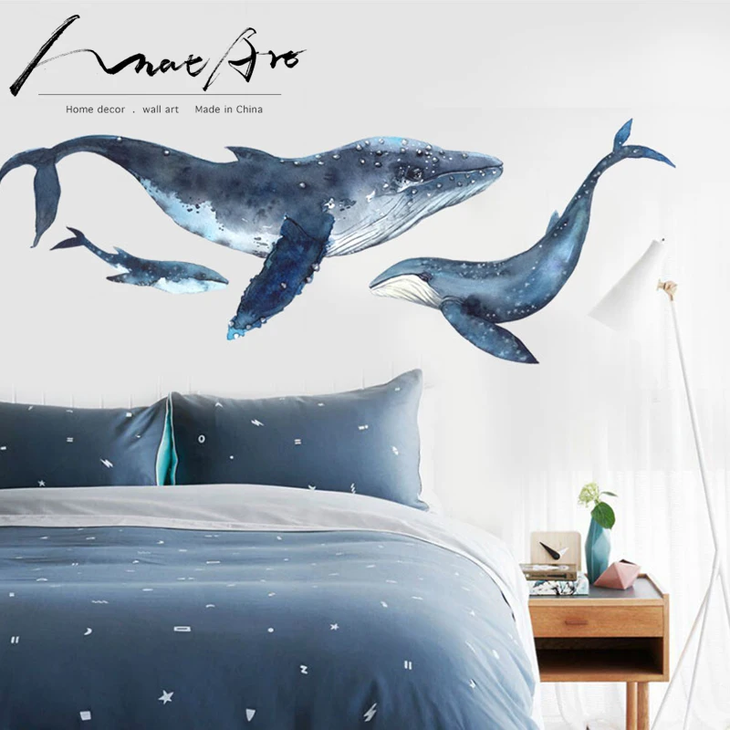 Наклейка в скандинавском стиле для гостиной и детской комнаты|children room|wall sticker seafish