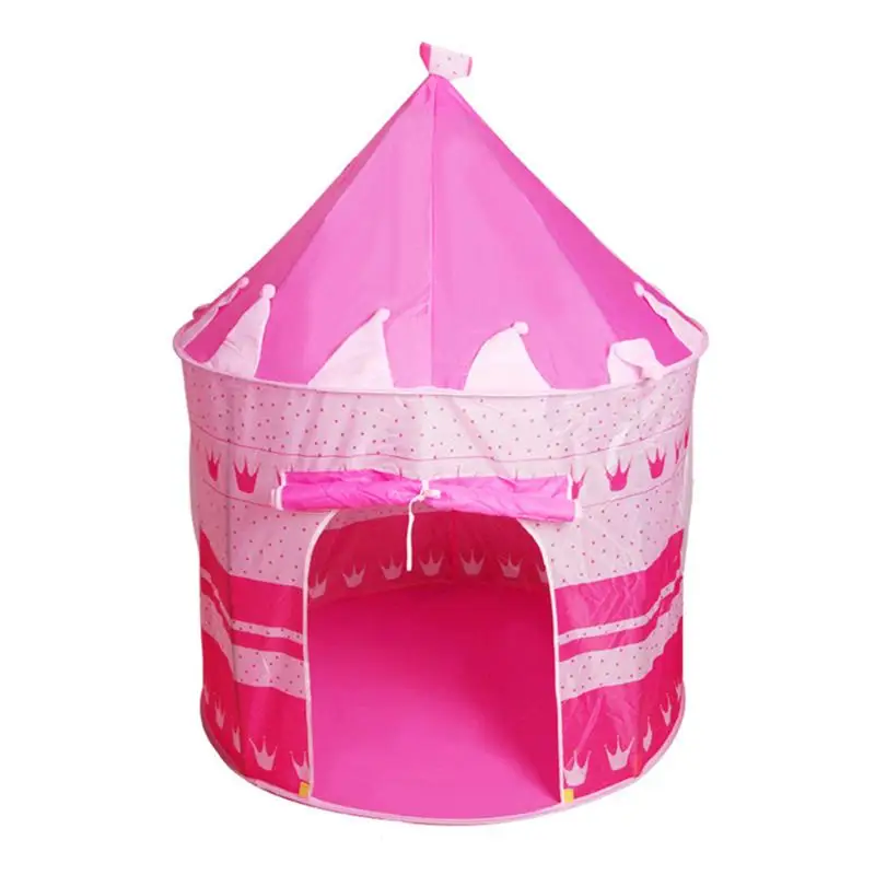 Cute Playhouse Prince and Princess Castle Children Kids Indoor Outdoor Play Tent(Pink