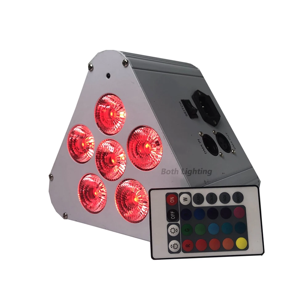 Новое прибытие продукт Треугольники батарея WiFi работает Беспроводной dmx 6*18 W RGBWA UV светодиод торшер светодиодный стирка DJ света Uplights