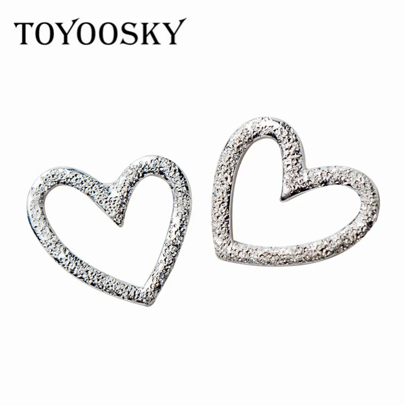 Дизайн, винтажные полые серьги-гвоздики в форме сердца, Birncos, женские модные 925 пробы, серебряные ювелирные изделия