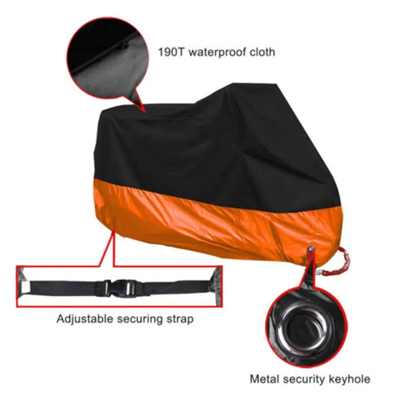 Водонепроницаемый наружный УФ-протектор для мотоцикла, защита от дождя и пыли, чехол для мотоцикла, M-4XL