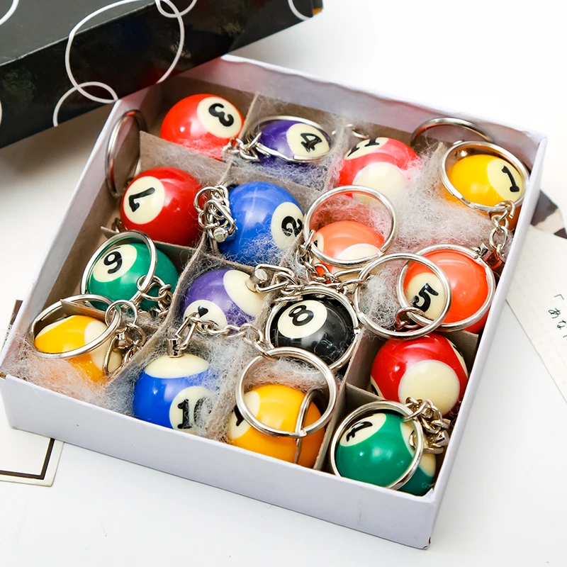 2018 Billiards Keychain / Snooker Game Key Chain Buckle / Billiards