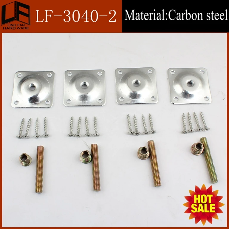 Buy furniture hardware M8 table leg mounting plate