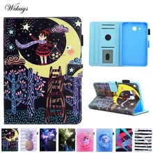 Case For Samsung Galaxy Tab A6 7.0 T280 T285 Soft silicone Cartoon Unicorn Butterfly Cat Function Stand Flip Leather Cover Coque