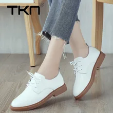 TKN/ весенние женские лоферы; удобная обувь из натуральной кожи на плоской подошве; женские мокасины из ткани Оксфорд на шнуровке; Рабочая обувь; ; 838
