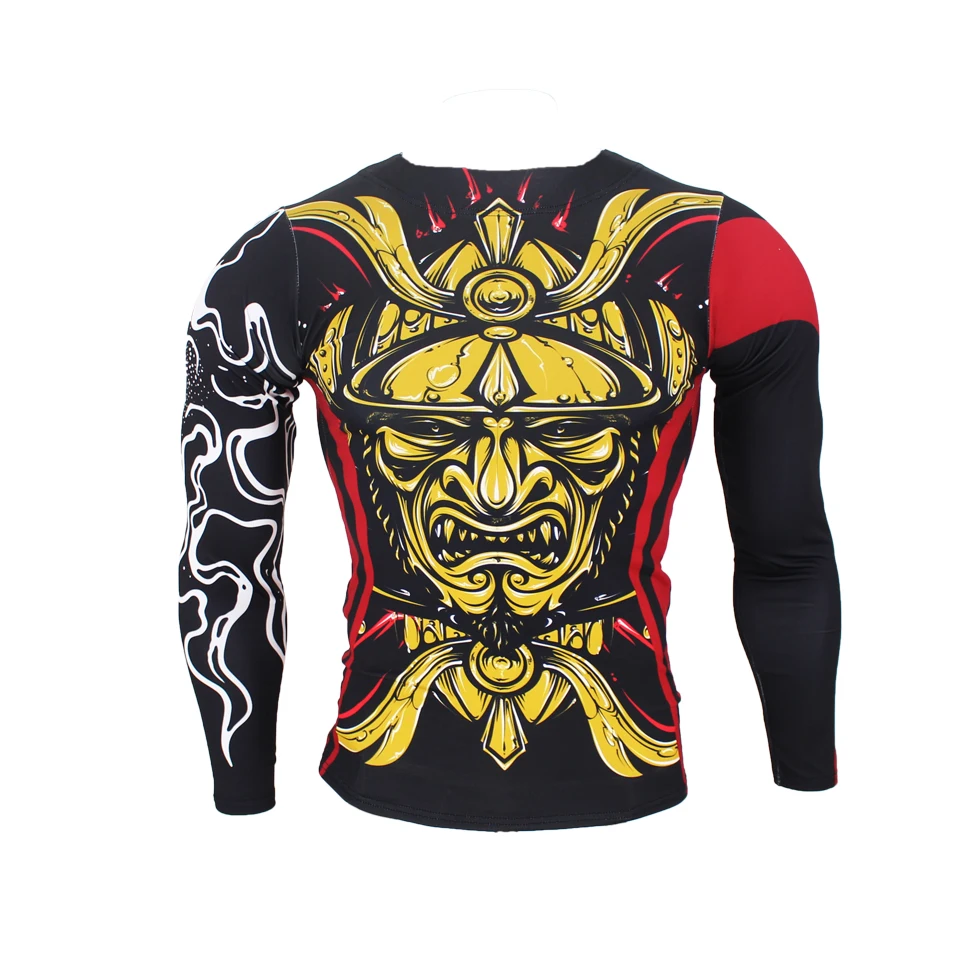 SUOTF Golden Japanese Warrior Spray font b Fitness b font Fighting Fierce Boxing Sweatshirt Boxing jerseys