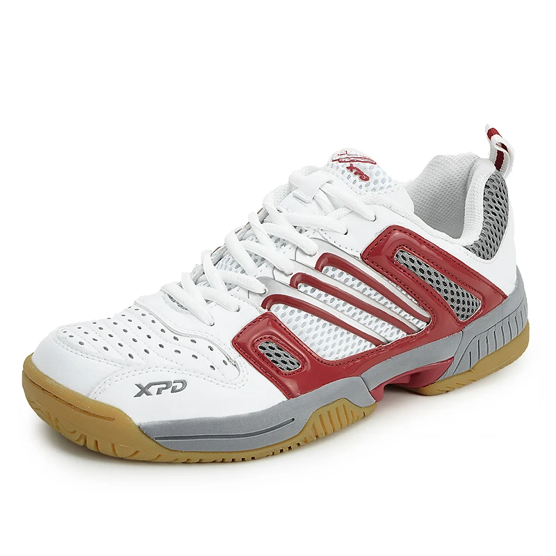 Мужские и женские теннисные кроссовки, дышащая теннисная обувь, унисекс, Профессиональная домашняя спортивная обувь для мужчин, обувь высокого качества - Цвет: White Red