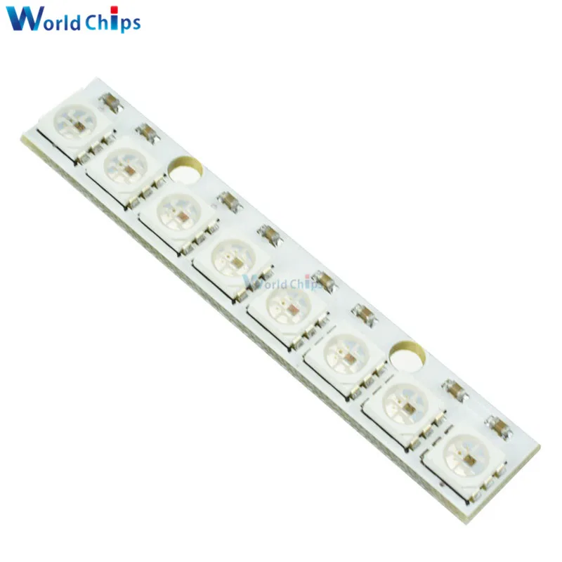 2 шт. WS2812 WS 2811 5050 RGB СВЕТОДИОДНЫЙ модуль панели лампы 5 в 8 бит Радужный