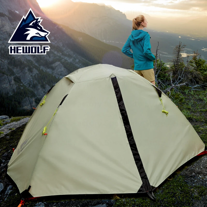 

Hewolf Outdoor Camping Tent Ultralight Double Layer Waterproof Tent 2 Person Breathable Large Space Camping Tent Outdoor Travel