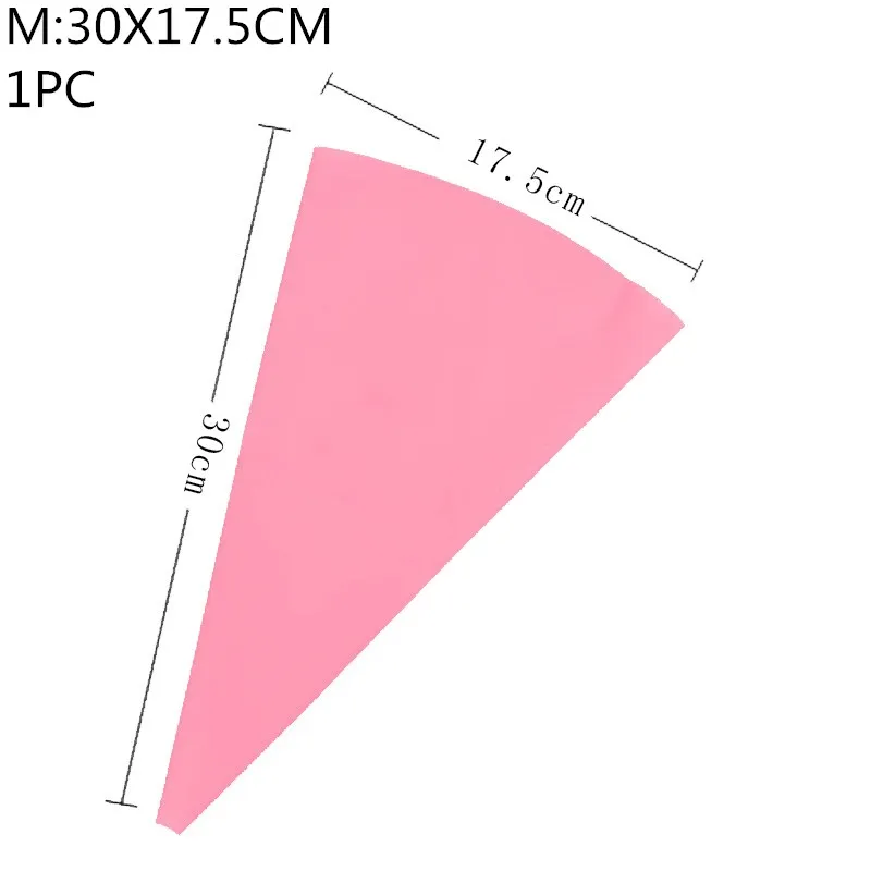 1/5/100 шт Обледенение Трубопроводы одноразовый мешок для теста инструмент выпечки торта Торт Кондитерские изделия кекс Отделка сумки Fondant торт крем Кондитерская насадка - Color: 1pc pink M