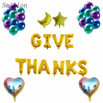 

16Inch Foil Balloons Set THANKS GIVING Happy Festive Combinative Forming Decor Balloons Set for Festival Thanksgiving Day birthday party decorations adult baloon