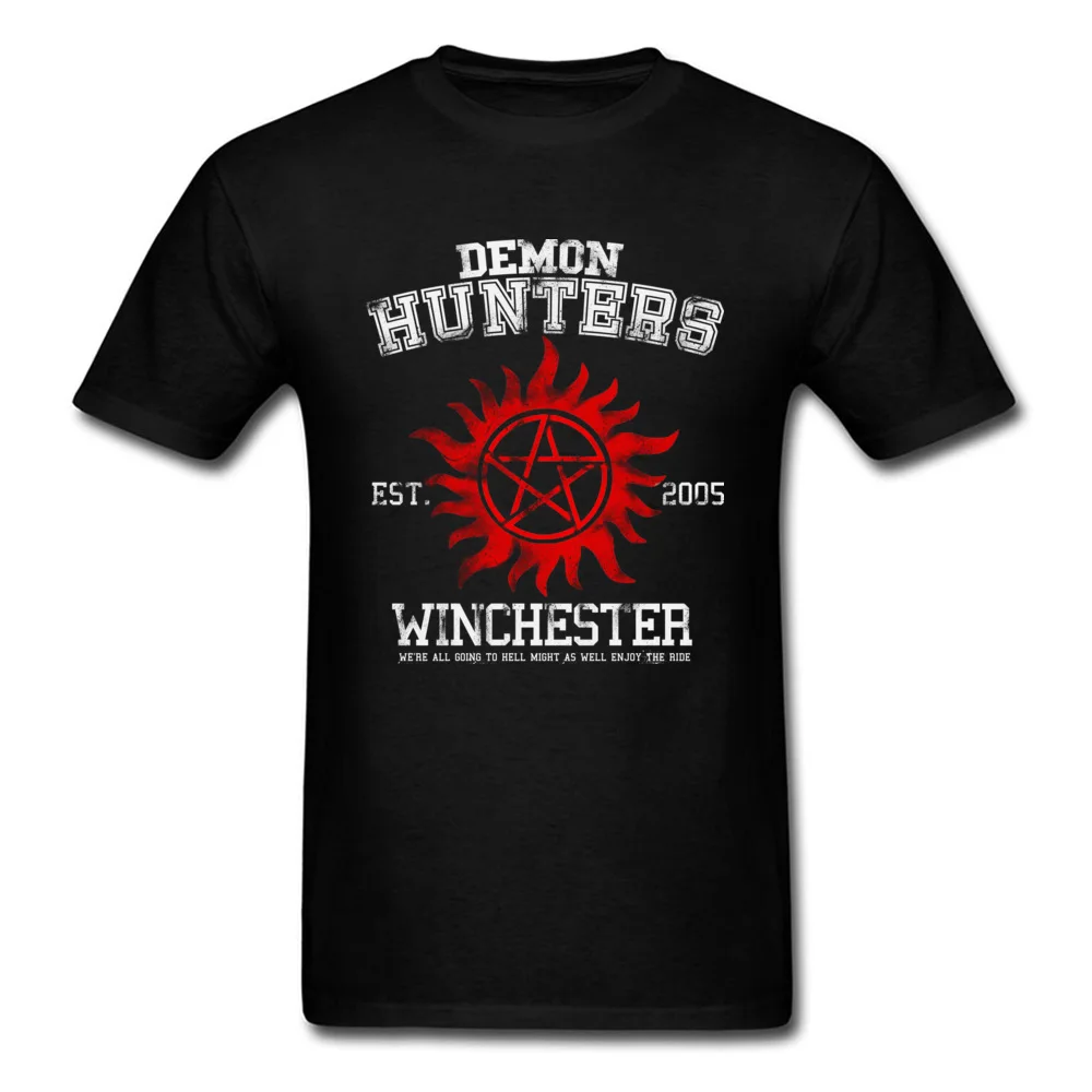 Retro Men T-shirt Demon Hunters TShirt Cool T Shirt O-Neck Tops Cotton Male Short Sleeve Clothes Thanksgiving Day Tees | Мужская одежда