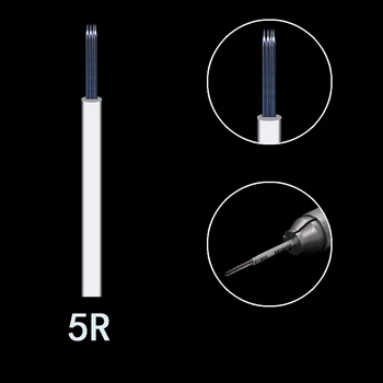

500 pcs 5R needles for manual pen Semi permanent makeup manual fog pen needle microblading eyebrow pen needles 5 Round