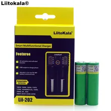 Liitokala 2 шт. США VTC4 Зарядка 18650 2100 мАч 3,6 В литиевая батарея для электронной сигареты+ Liitokala Lii-202 зарядное устройство