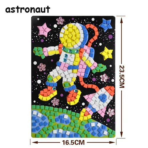 2020 Creative Kids Game DIY Kits 3D Mosaics Puzzle Stickers EVA Foam drawing Early Educational Toys For Kids Educational Toy 9