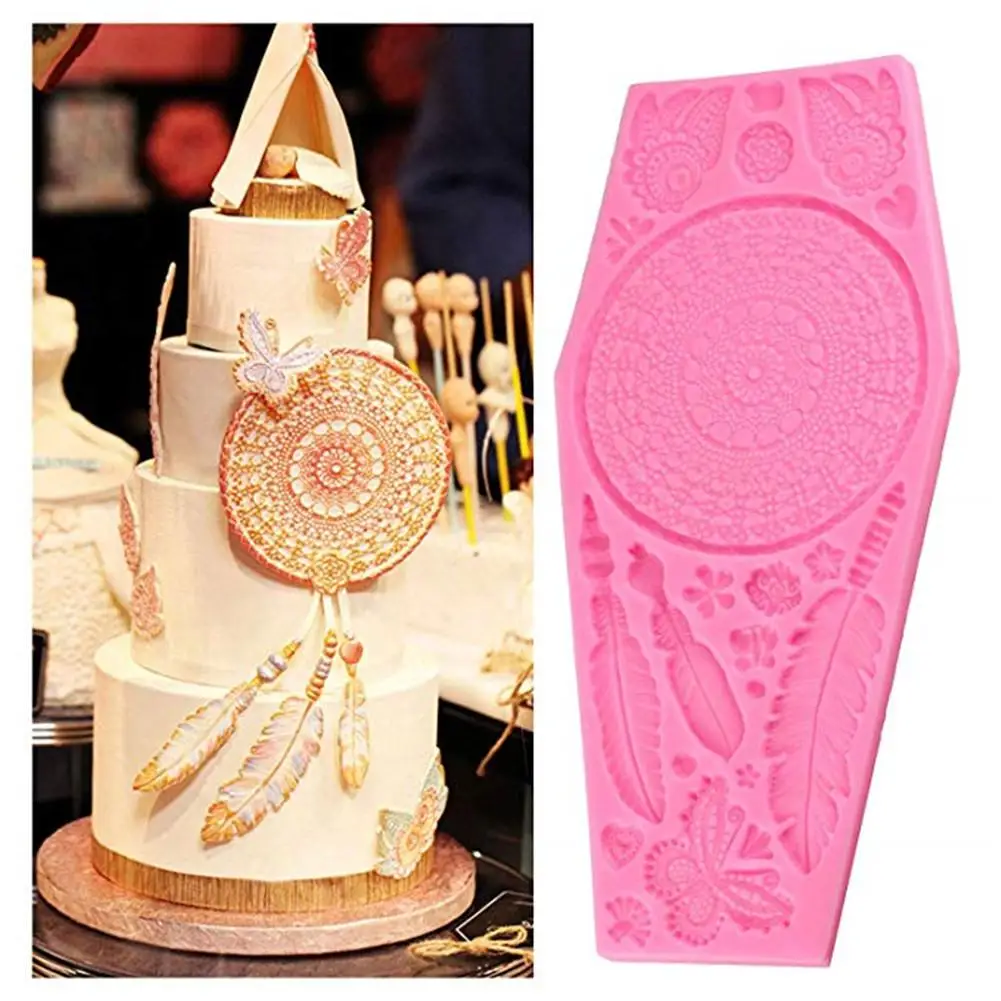 

Dream Catcher Butterfly Cake Silicone Mould Fondant Mold DIY Cake Baking Decorating Tool Cake Border Decoration Cupcake Topper