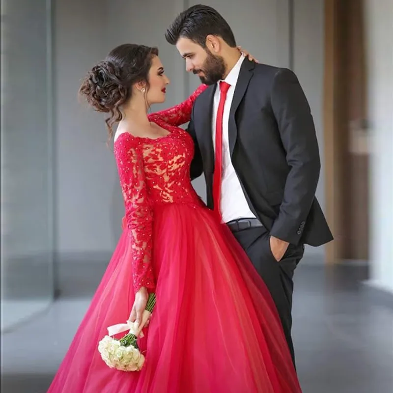 red ball gown dresses