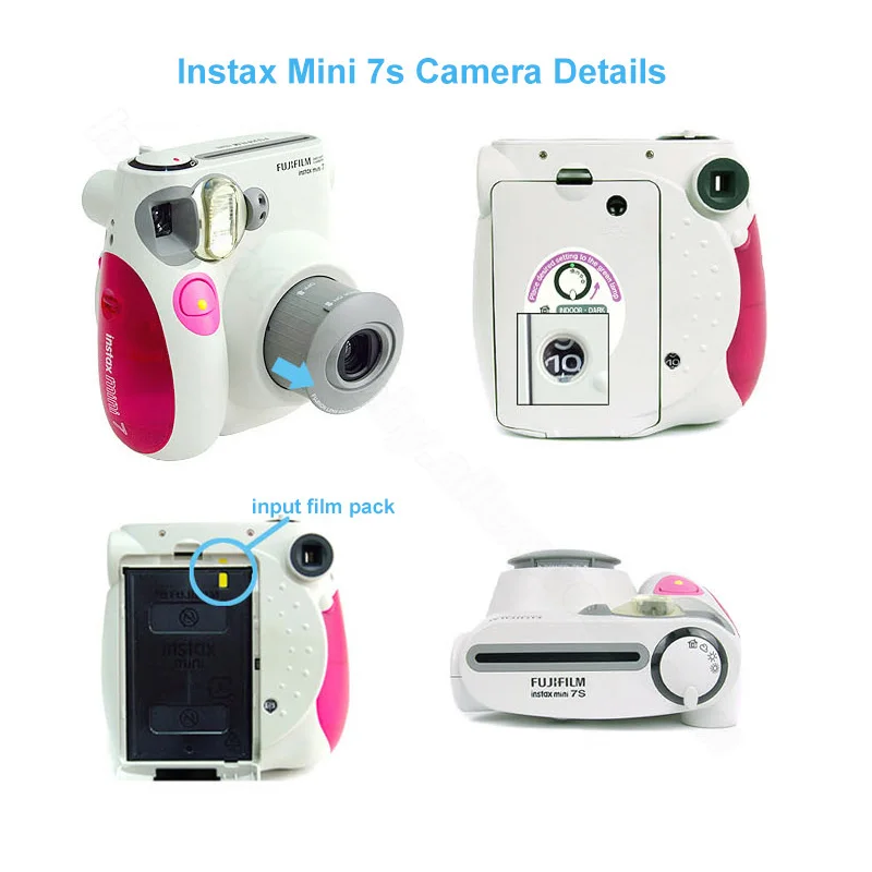 Fujifilm Instax Mini 7s фотокамера моментальной печати синий розовый черный, принимаем Fuji Fujifilm Instax Mini Films