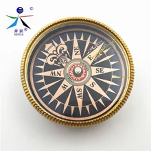 Наружный походный портативный латунный Карманный золотистый Компас Навигация