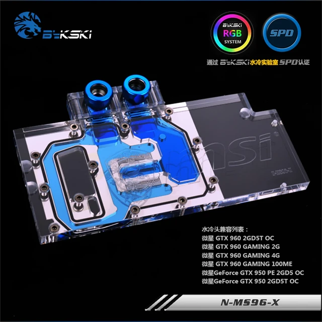 Best Value Bykski Full Cover Graphics Card Block use for MSI GTX960 GAMING 4G / GTX950 2GD5 OC Copper Radiator Water Block Best Value Bykski Full Cover Graphics Card Block use for MSI GTX960 GAMING 4G / GTX950 2GD5 OC Copper Radiator Water Block