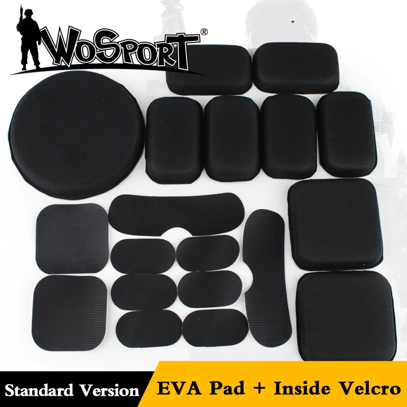 Wosport Airsoft Paintball gun Tactical fast Helmet Accessorie Eva Pad Outdoor Hunting Army Military Cs Painball Accessory | Спорт и